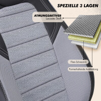 Sitzbez&uuml;ge passend f&uuml;r Auto Sleepers Wohnmobil Caravan in Grau Schwarz UZY2129