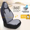 Sitzbez&uuml;ge passend f&uuml;r Dethleffs Wohnmobil Caravan in Grau Schwarz UZY2129