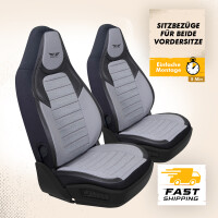 Sitzbez&uuml;ge passend f&uuml;r Globe Traveller Wohnmobil Caravan in Grau Schwarz UZY2129