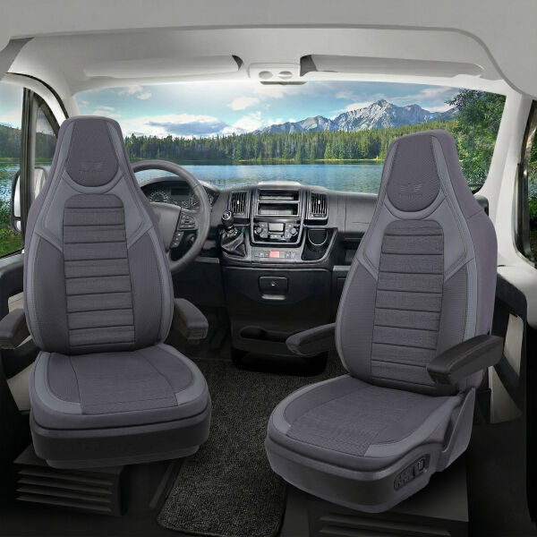 Sitzbezüge passend für Varius Wohnmobil Caravan in Beige UZY2128