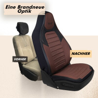 Sitzbez&uuml;ge passend f&uuml;r Flow Camper Wohnmobil Caravan in Braun Schwarz UZY2132