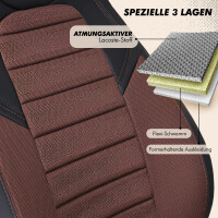 Sitzbez&uuml;ge passend f&uuml;r Hobby Wohnmobil Caravan in Braun Schwarz UZY2132