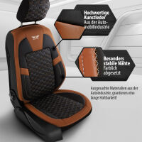 Sitzbez&uuml;ge passend f&uuml;r VW Caddy in Schwarz Braun Royal