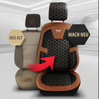 Sitzbez&uuml;ge passend f&uuml;r Mazda 5 in Schwarz Braun Royal