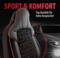 Sitzbez&uuml;ge passend f&uuml;r VW Amarok in Schwarz Rot Class
