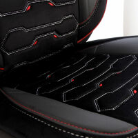 Sitzbez&uuml;ge passend f&uuml;r Honda Civic in Schwarz Rot Class