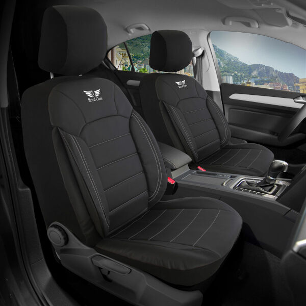 Sitzbezüge passend für Ford Focus in Schwarz Weiß