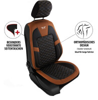 Sitzbez&uuml;ge passend f&uuml;r Kia Venga in Schwarz Braun Komplett