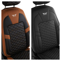 Sitzbez&uuml;ge passend f&uuml;r Kia Venga in Schwarz Braun Komplett