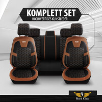 Sitzbez&uuml;ge passend f&uuml;r Mitsubishi L200 in Schwarz Braun Komplett