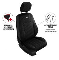 Sitzbez&uuml;ge passend f&uuml;r Kia Venga in Schwarz Komplett