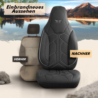 Sitzbez&uuml;ge passend f&uuml;r Forster Wohnmobil Caravan in Schwarz Grau Pilot 1.1