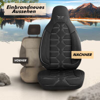 Sitzbez&uuml;ge passend f&uuml;r Auto Sleepers Wohnmobil Caravan in Schwarz Grau Pilot 2.1