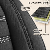 Sitzbez&uuml;ge passend f&uuml;r Auto Sleepers Wohnmobil Caravan in Schwarz Grau Pilot 2.1