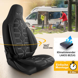 Vinyl-Abdeckung Für Wohnmobile, Schwarz, 279 Cm – Ersatzstoff Für Ausziehbare Markisen