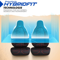Sitzbez&uuml;ge passend f&uuml;r Seat Ibiza in Schwarz Rot Pilot 2.2