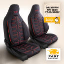 Sitzbez&uuml;ge passend f&uuml;r Niesmann+Bischoff Wohnmobil Caravan in Schwarz Rot Pilot 2.2