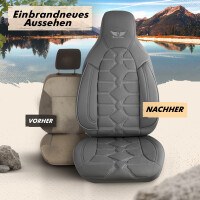 Sitzbez&uuml;ge passend f&uuml;r Globe Traveller Wohnmobil Caravan in Grau Pilot 2.4