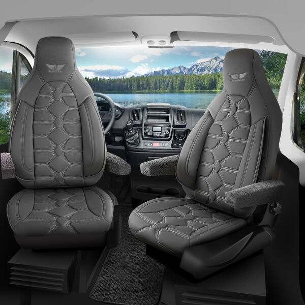 Sitzbezüge passend für Hobby Wohnmobil Caravan in Grau Pilot 2.4