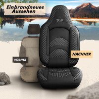 Sitzbez&uuml;ge passend f&uuml;r Sunlight Wohnmobil Caravan in Schwarz Grau Pilot 3.1