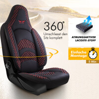Sitzbezüge passend für Mazda 6 in Schwarz Rot...
