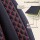 Sitzbezüge passend für Custom-Bus Wohnmobil Caravan in Schwarz Rot Pilot 3.2