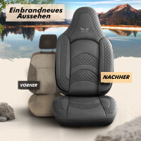 Sitzbez&uuml;ge passend f&uuml;r Mooveo Wohnmobil Caravan in Grau Pilot 3.4