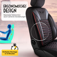 Sitzbez&uuml;ge passend f&uuml;r Chevrolet Spark in Ruby Schwarz Komplett