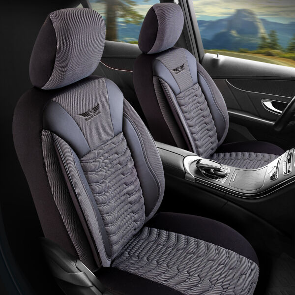 Sitzbezüge passend für Chevrolet Aveo in Dark Grau