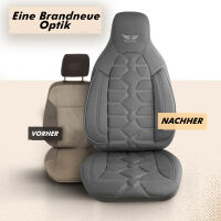 Auto Sitzbez&uuml;ge f&uuml;r Ford Transit 1+2 Sitzbank in Grau Pilot 2.4