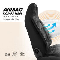 Sitzbez&uuml;ge Komplett passend f&uuml;r Mazda CX-3 in Schwarz Grau Pilot 3.1