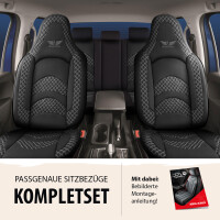 Sitzbez&uuml;ge Komplett passend f&uuml;r Toyota Corolla in Schwarz Grau Pilot 3.1