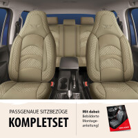 Sitzbez&uuml;ge Komplett passend f&uuml;r Mitsubishi Lancer in Beige Pilot 3.3