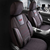 Sitzbezüge passend für Honda HR-V in Rot-Schwarz