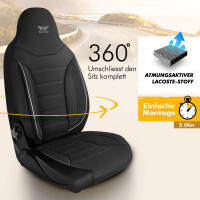 Sitzbezüge passend für Kia Rio in Schwarzgrau...