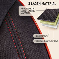 Sitzbez&uuml;ge passend f&uuml;r Mazda 6 in Schwarz-Rot Pilot 4.2