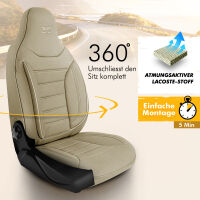 Sitzbezüge passend für VW Caddy in Beige Pilot 4.3