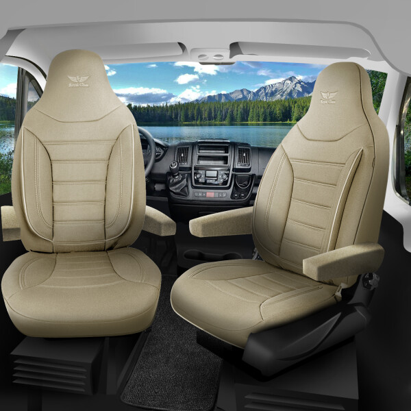 Sitzbezüge passend für Roller Team Wohnmobil Caravan in Beige Pilot 4.3
