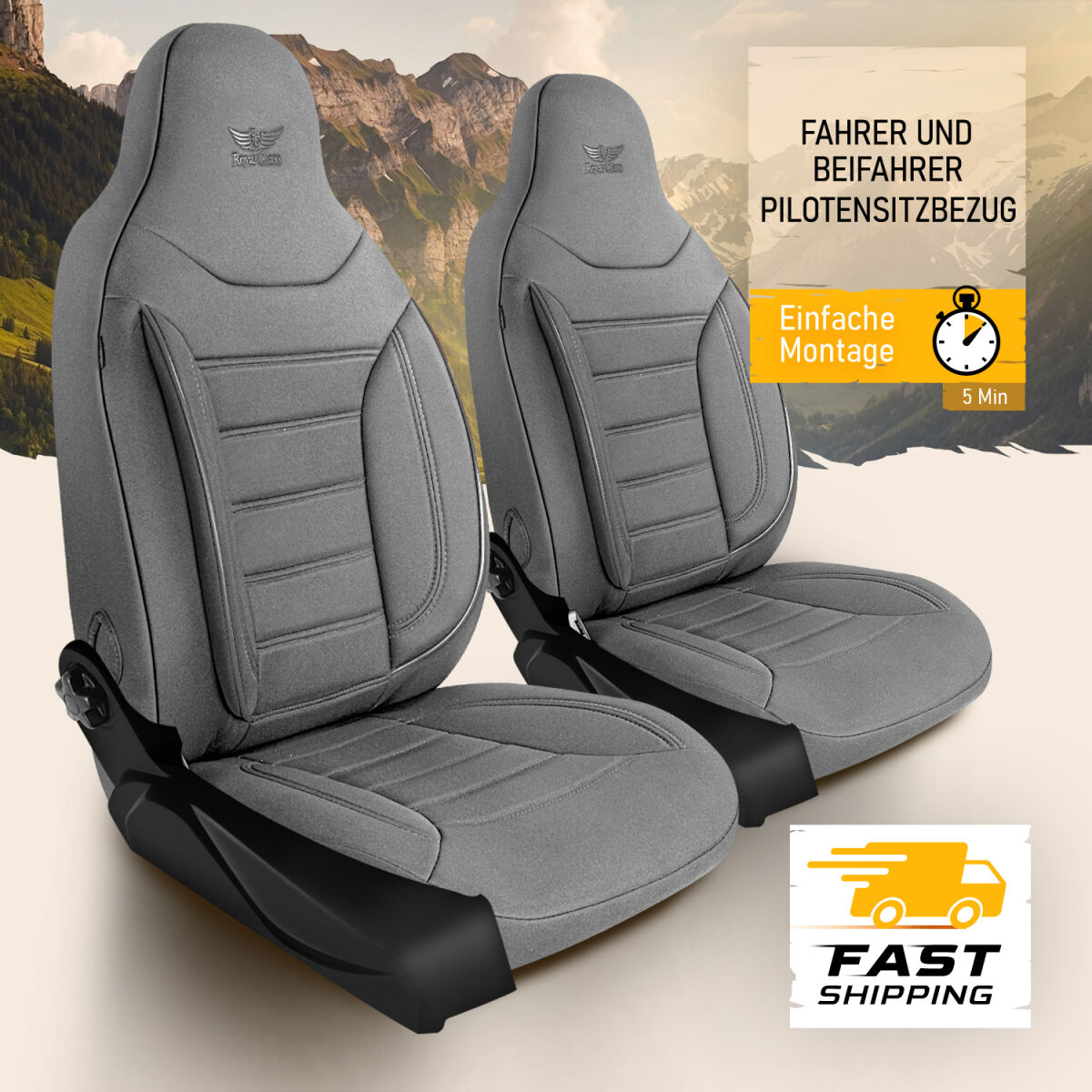 RC Royal Class Sitzbezüge Wohnmobil - Für Pilot Vordersitze