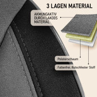 Sitzbez&uuml;ge passend f&uuml;r Mitsubishi L200 in Grau Schwarz Pilot 4.6