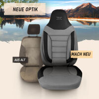 Sitzbez&uuml;ge passend f&uuml;r Carthago Wohnmobil Caravan in Grau Schwarz Pilot 4.6