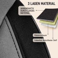 Sitzbez&uuml;ge passend f&uuml;r Poessl Wohnmobil Caravan in Grau Schwarz Pilot 4.6