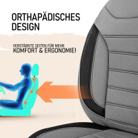 Sitzbez&uuml;ge passend f&uuml;r Volkswagen Wohnmobil Caravan in Grau Schwarz Pilot 4.6