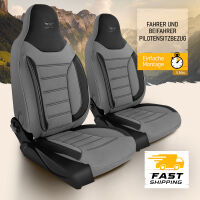 Sitzbez&uuml;ge passend f&uuml;r WSR Wohnmobil Caravan in Grau Schwarz Pilot 4.6