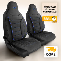 Sitzbez&uuml;ge passend f&uuml;r Kia Rio in Schwarz Blau Pilot 4.7