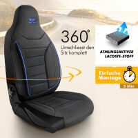 Sitzbez&uuml;ge passend f&uuml;r Opel Antara in Schwarz Blau Pilot 4.7