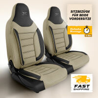 Sitzbez&uuml;ge passend f&uuml;r Hyundai Santa Fe in Beige Schwarz Pilot 4.8