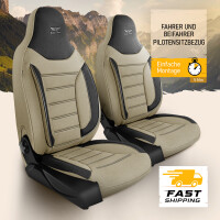 Sitzbez&uuml;ge passend f&uuml;r Bravia Mobil Wohnmobil Caravan in Beige Schwarz Pilot 4.8